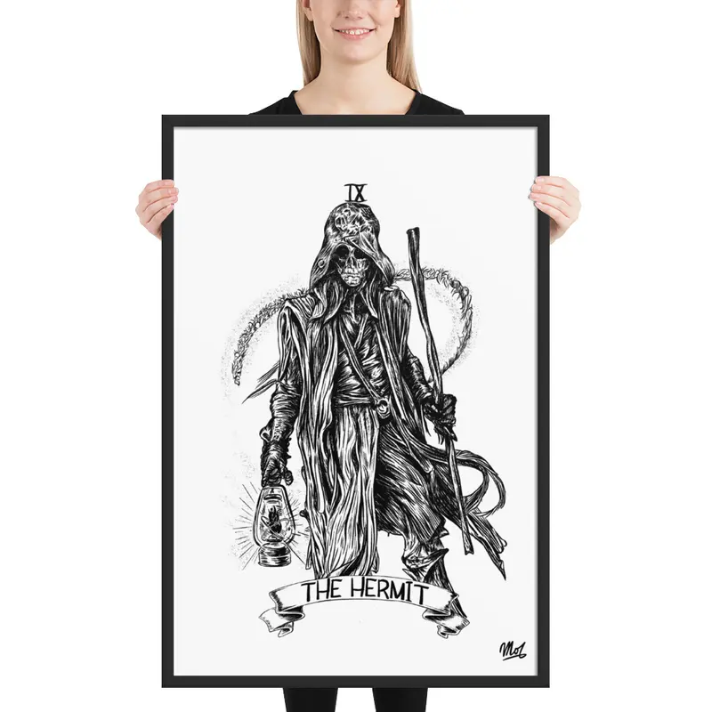 09 THE HERMIT FRAMED
