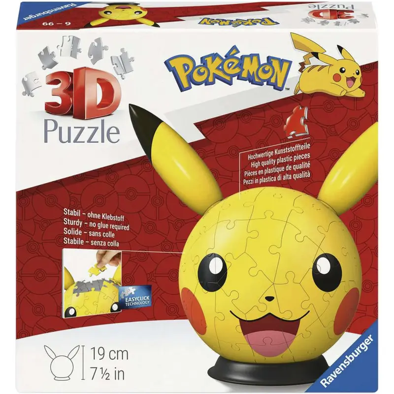 3D Puzzleball Pokémon Pikachu mit Ohren
