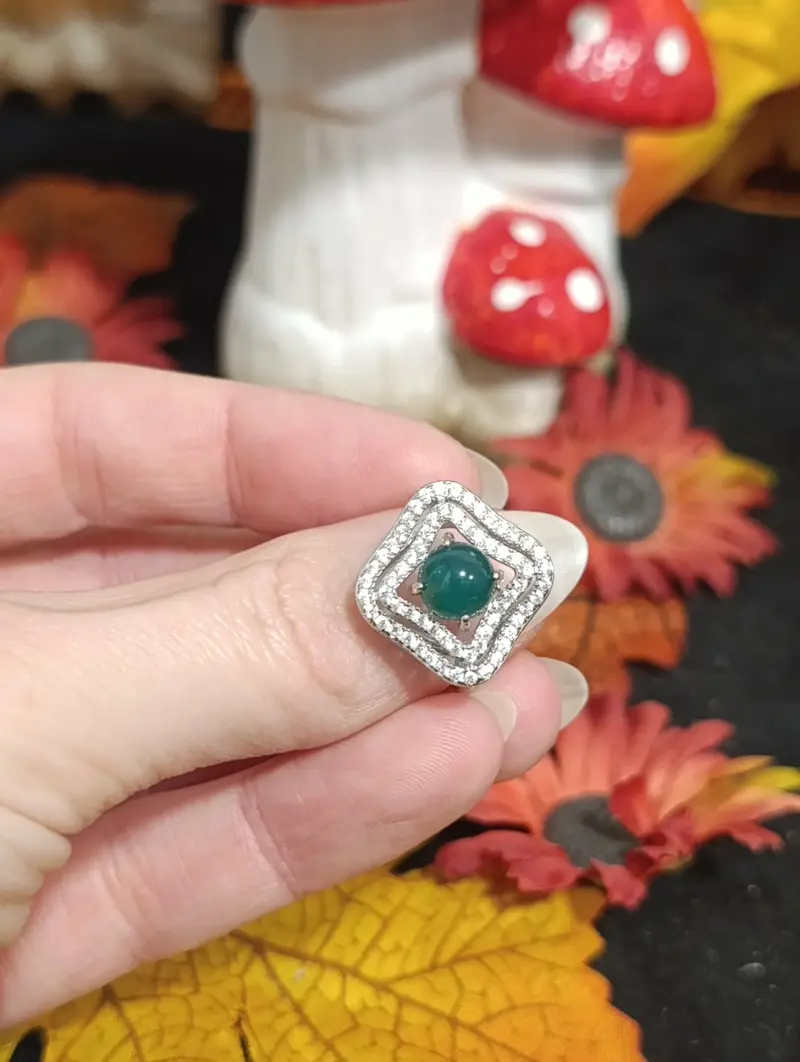 Bague Chrysoprase argent