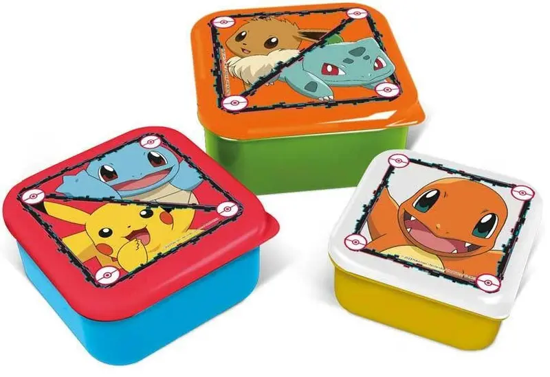 Boîtes à Snack Pokémon - 3 pcs