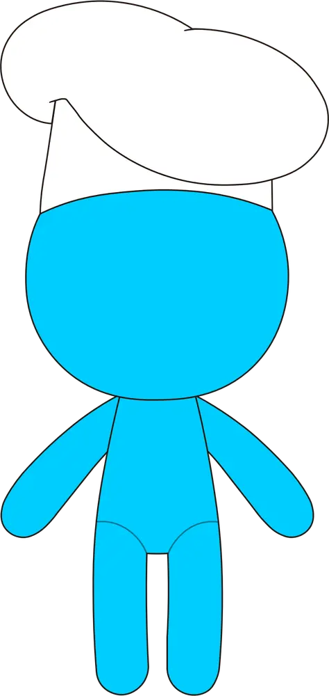 Chef Blue Plush (9in)