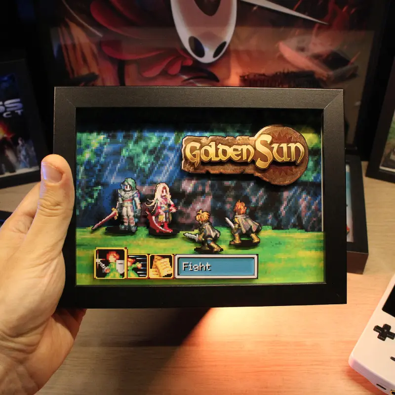 Diorama – Golden Sun (Combat) – Déco Murale