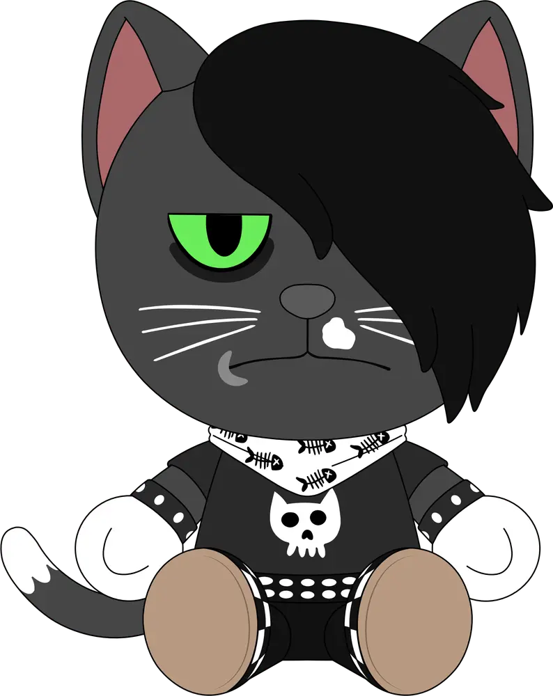 Emo Cat Plush (9in)