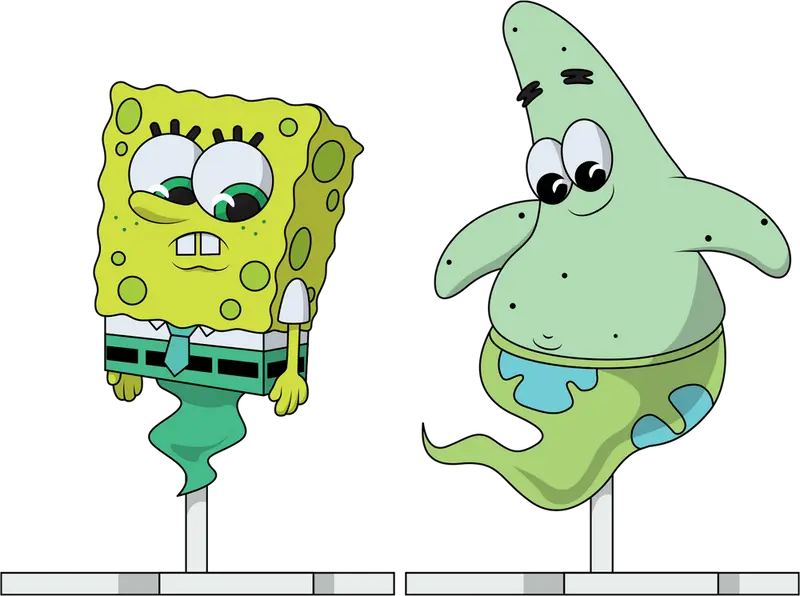 Figurine Spooky SpongeBob and Patrick