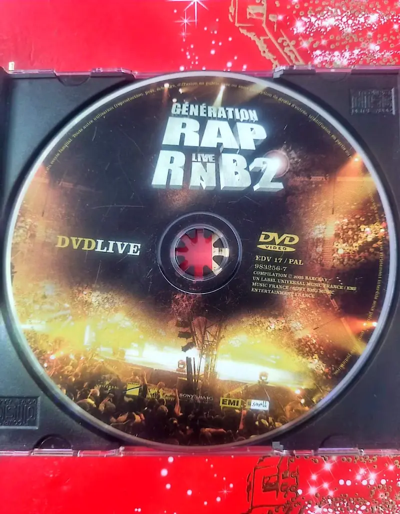 Génération Rap Live RNB 2 – DVD de concert – Disque seul sans boîtier