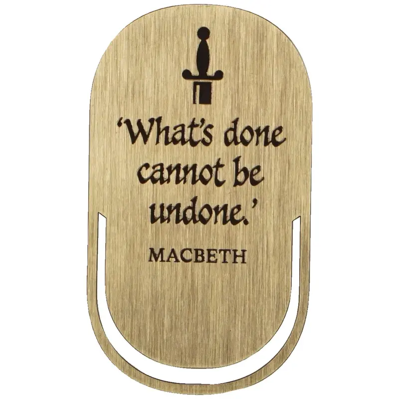 Marque-page en métal Shakespeare - Macbeth
