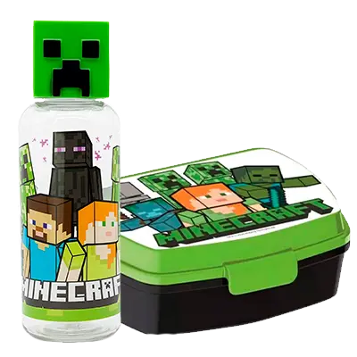 Minecraft Bundle - Trinkflasche und Brotdose im Set