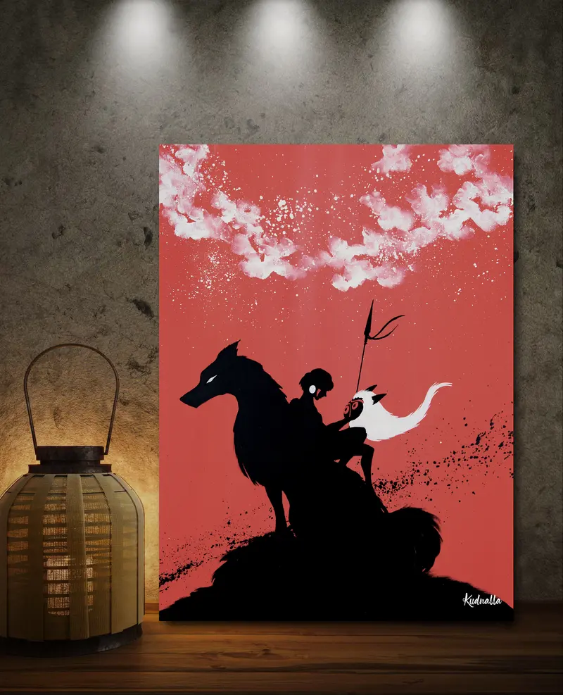 Mononoke and Wolf - Print Tableau Rigide