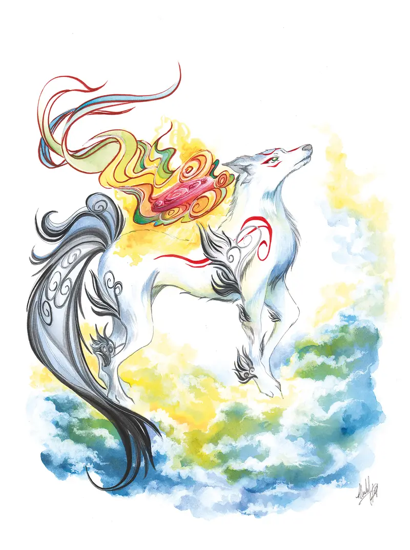 Ōkami - Print Tableau Rigide