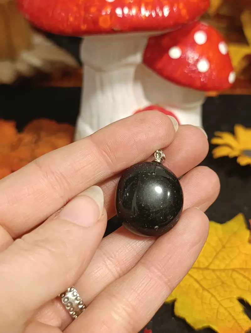 Pendentif Obsidienne noire