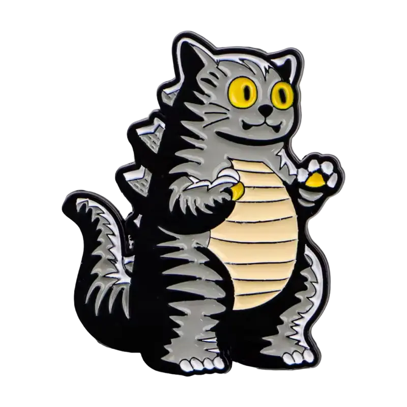 Pin's Chat "Catzilla"