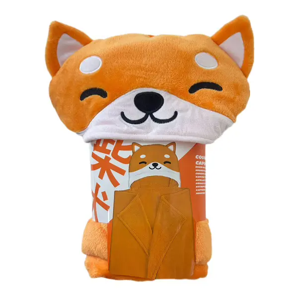 Plaid à capuche Shiba