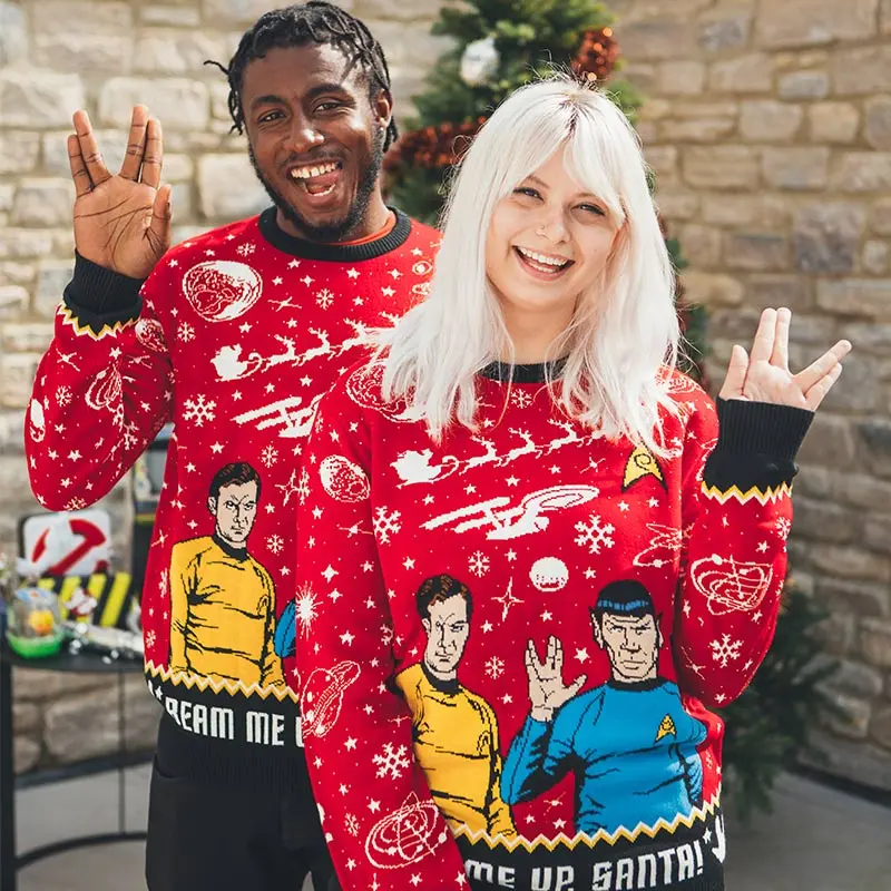 Pull de Noël Star Trek - Beam me up, Santa!