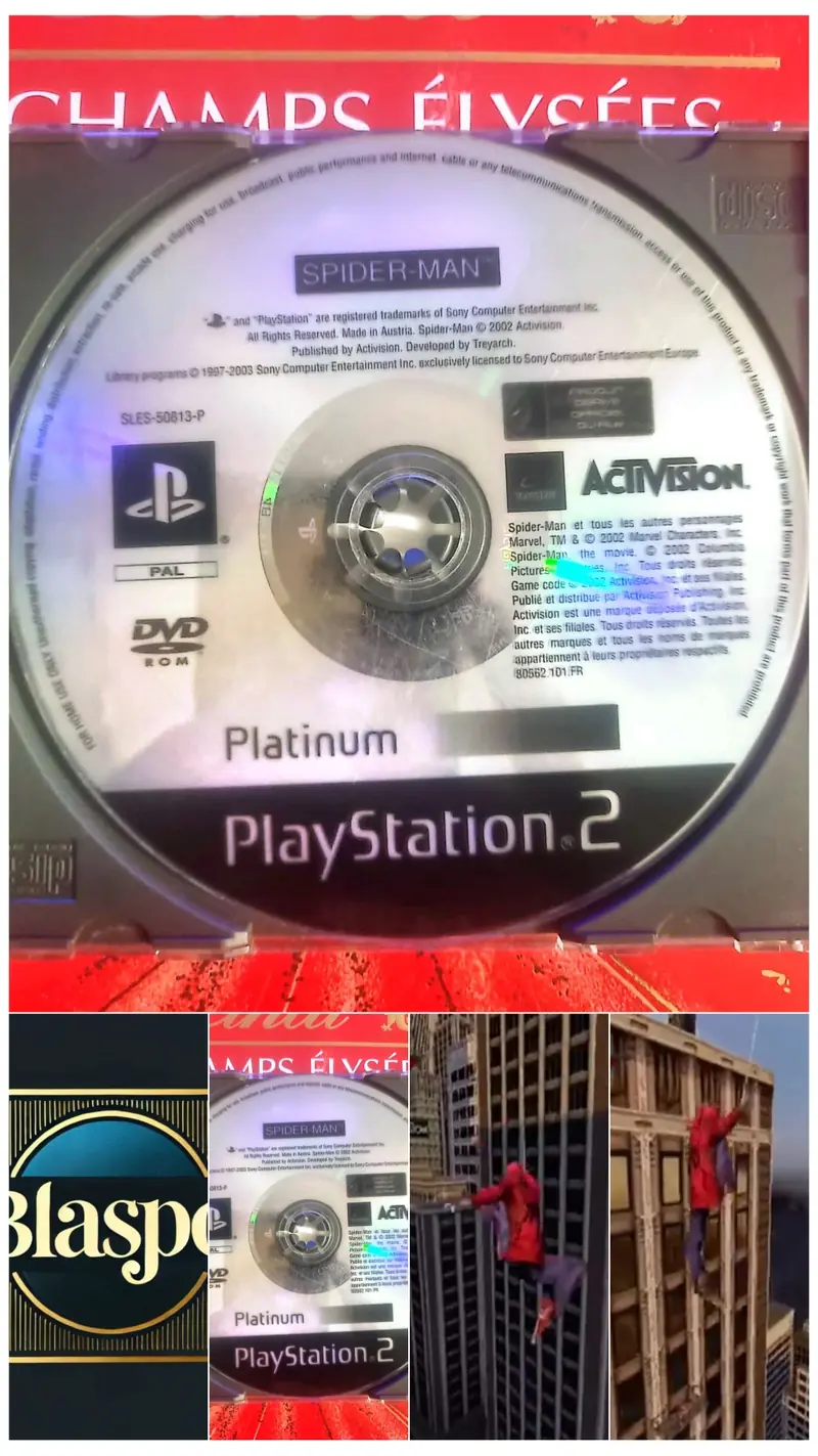 Spider-Man – Jeu PS2 – CD seul – Sans boîtier – Version Platinum PAL
