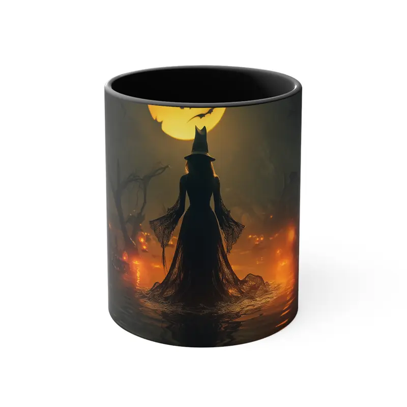 Spooky Swamp Witch 11 oz Bicolor Mug