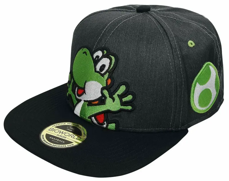 Super Mario - Grey Snapback with Yoshi & Egg