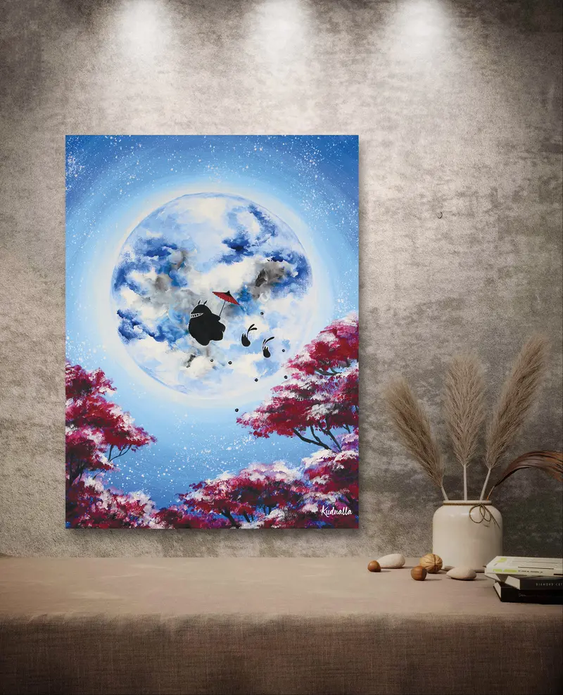 Totoro Sakura Ghibli - Print Tableau Rigide